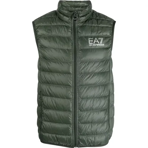 Grey Puffer & Down Jacket , male, Sizes: XL, S, M - Emporio Armani EA7 - Modalova