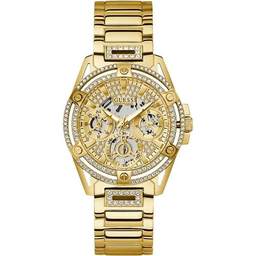Queen Gold Multifunction Bracelet Watch , female, Sizes: ONE SIZE - Guess - Modalova