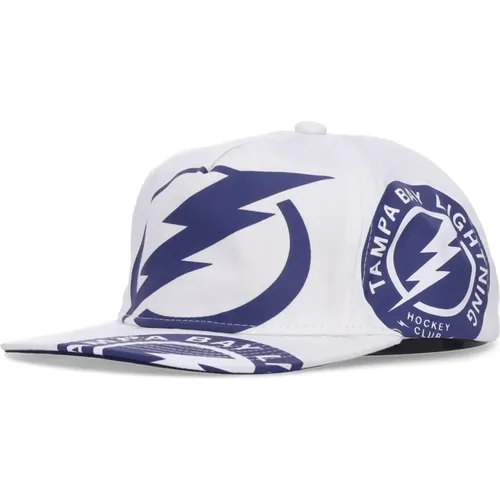 Tampa Bay Lightning Flat Brim Cap , male, Sizes: ONE SIZE - Mitchell & Ness - Modalova