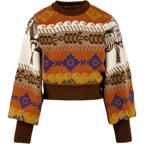 MultiColour Sweaters for Women , female, Sizes: XS, M - Akep - Modalova