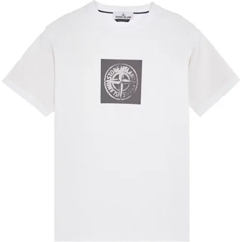Printed Cotton T-shirt , male, Sizes: XL, M - Stone Island - Modalova