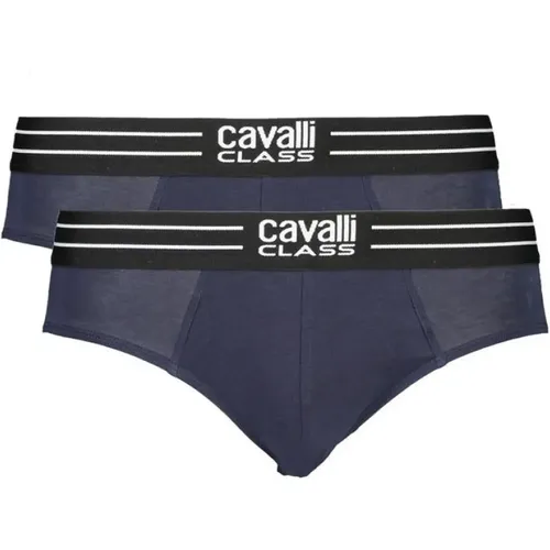 Blaue Baumwoll Herrenunterwäsche Bequeme Passform , Herren, Größe: M - Cavalli Class - Modalova