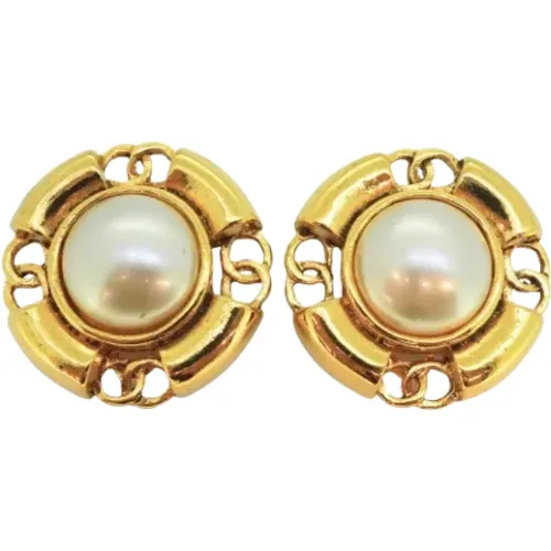 Pre-owned Metal earrings , female, Sizes: ONE SIZE - Chanel Vintage - Modalova