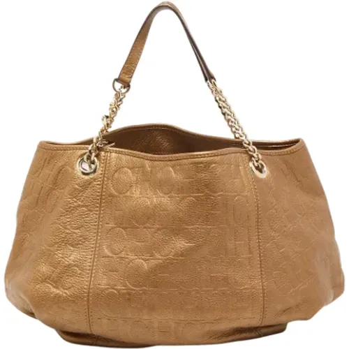 Pre-owned Leather handbags , female, Sizes: ONE SIZE - Carolina Herrera Pre-owned - Modalova