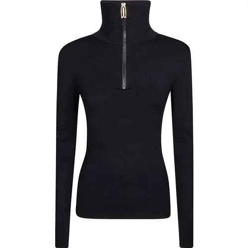 High Neck Half Zip Top , female, Sizes: S, M, XS - Victoria Beckham - Modalova