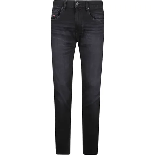 Schwarze Gewaschene D-Strukt Jeans , Herren, Größe: W30 - Diesel - Modalova