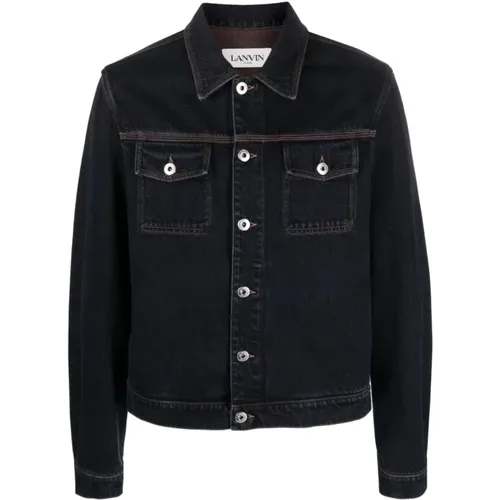 Casual Denim Jacket Men , male, Sizes: 3XL - Lanvin - Modalova