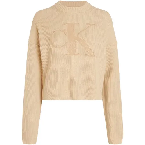 Logo Pullover in Hellkhaki - Calvin Klein Jeans - Modalova