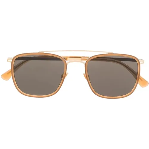 Glossy Gold Brown Sonnenbrille - Mykita - Modalova