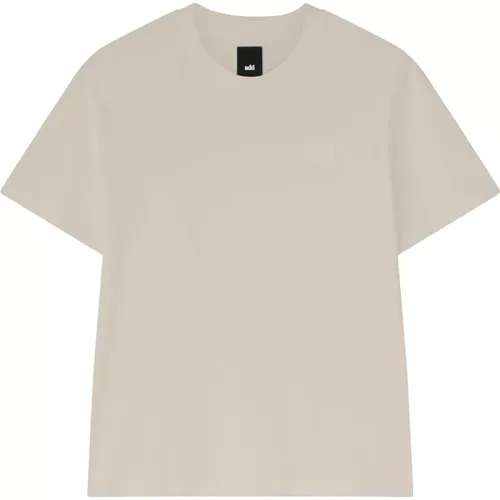 Klassisches Baumwoll-T-Shirt mit Subtiler Stickerei - add - Modalova