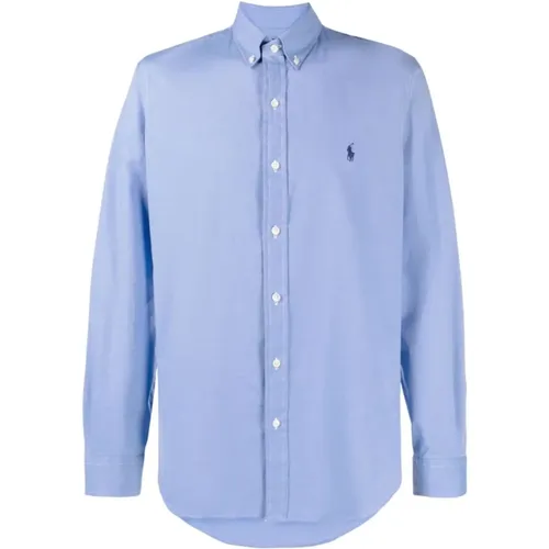 Blaues Slim Fit Stretch Hemd , Herren, Größe: 2XL - Polo Ralph Lauren - Modalova