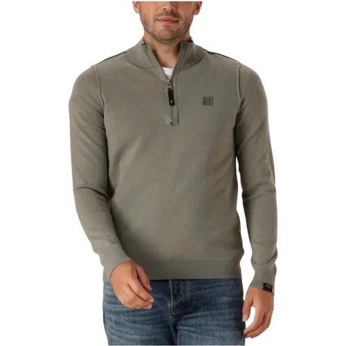 Grüner Halfzip Pullover für Herren , Herren, Größe: M - Butcher of Blue - Modalova