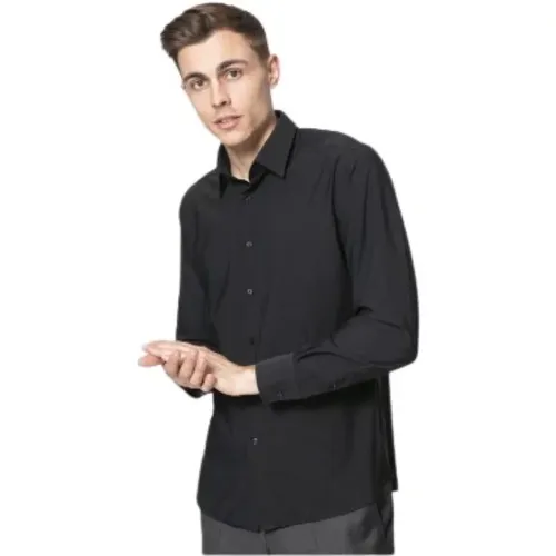Moderne Schwarzes Hemd , Herren, Größe: M - Karl Lagerfeld - Modalova
