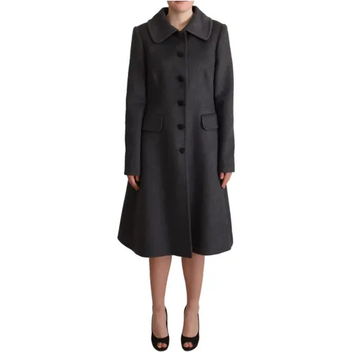 Cashmere Trench Coat Jacket , female, Sizes: L - Dolce & Gabbana - Modalova