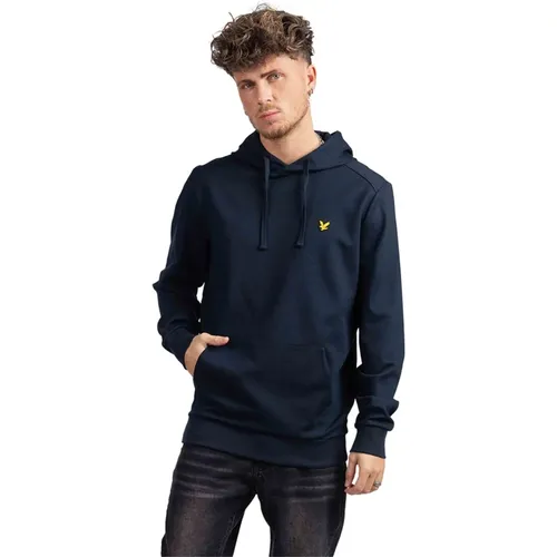 Fly Fleece Hoodie Dark Men , male, Sizes: S, XL, XS, M, L - Lyle & Scott - Modalova