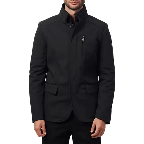 Schwarze Jacke mit Innenweste , Herren, Größe: XL - YES ZEE - Modalova