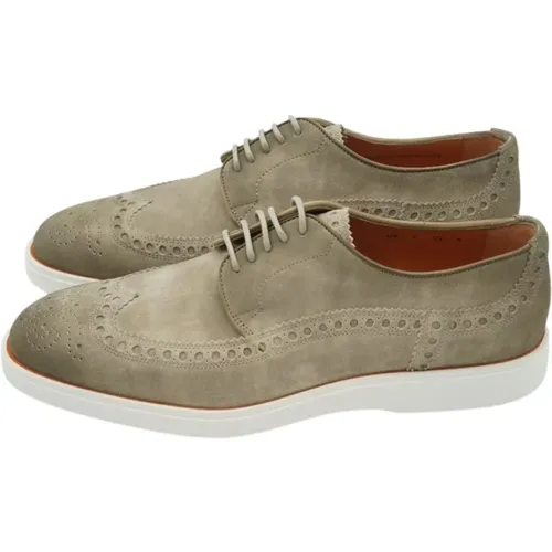 Business Shoes, Classic Clic Model with a Twist , male, Sizes: 10 UK - Santoni - Modalova