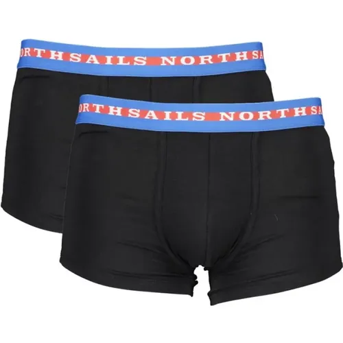 Baumwoll Boxershorts Bi-Pack Logo , Herren, Größe: 2XL - North Sails - Modalova