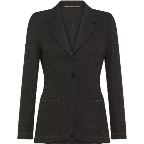 Schwarze Stylische Jacken , Damen, Größe: L - Seventy - Modalova