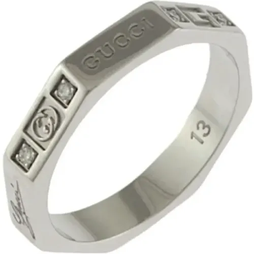 Pre-owned White Gold rings , female, Sizes: ONE SIZE - Gucci Vintage - Modalova