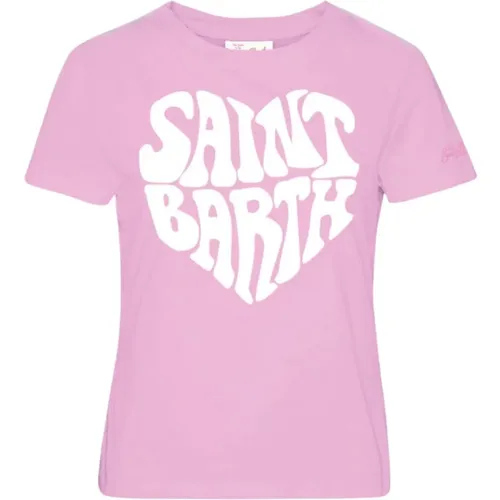 Emilie Rosa Baumwoll T-shirt - MC2 Saint Barth - Modalova