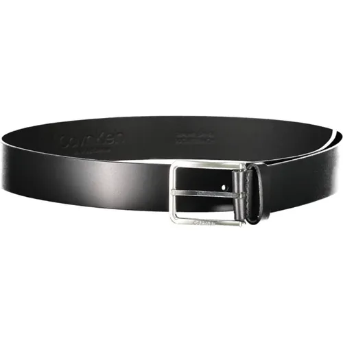 Schwarzer Ledergürtel für Männer , unisex, Größe: 95 CM - Calvin Klein - Modalova