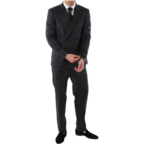 Double-breasted Smoking Suit , male, Sizes: XL, L, 2XL - Tagliatore - Modalova