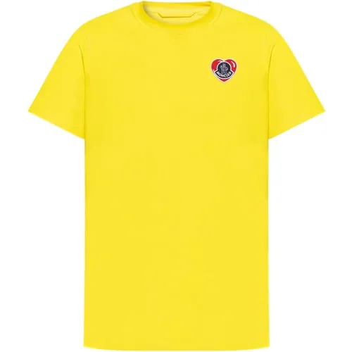 T-Shirt mit Logo , Herren, Größe: M - Moncler - Modalova