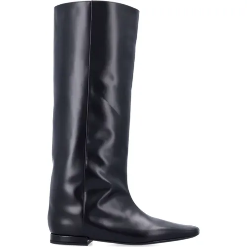 Leather Knee-High Boots , female, Sizes: 4 UK, 6 UK, 5 UK - Loulou Studio - Modalova