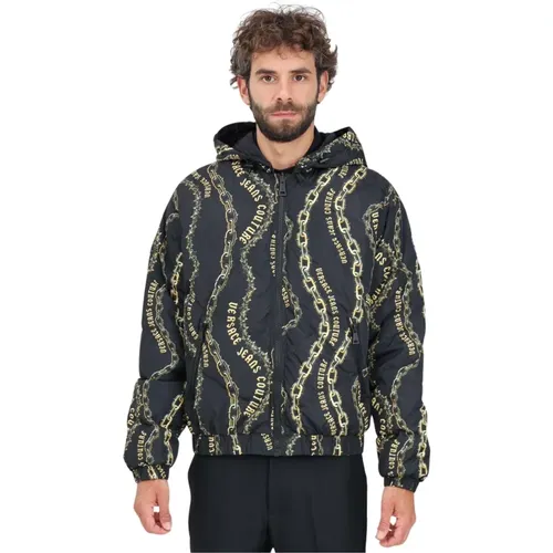 Wendbare Chain Couture Mantel , Herren, Größe: XL - Versace Jeans Couture - Modalova