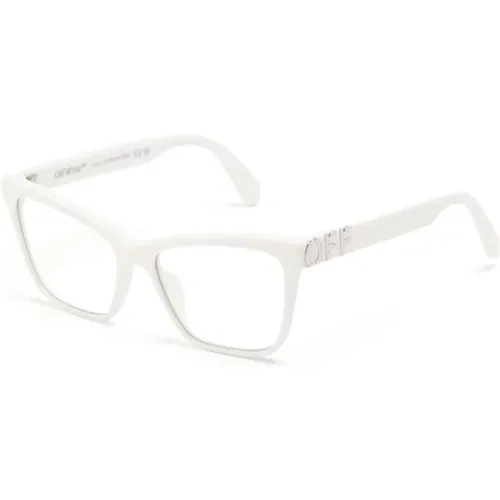 Off , Weiße Optische Brille Stilvoll Alltagsgebrauch , unisex, Größe: 55 MM - Off White - Modalova