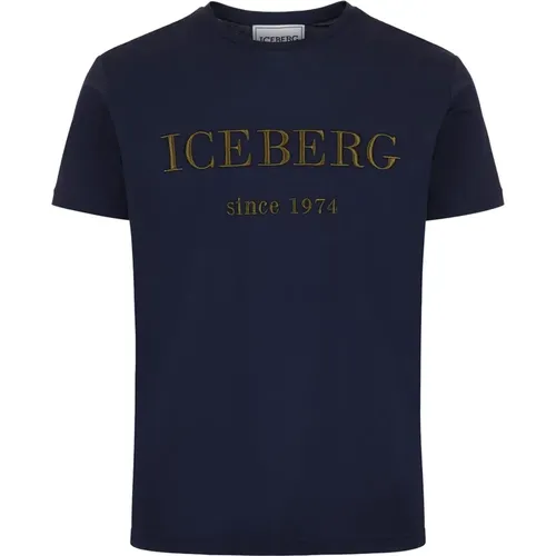 Dark T-shirt , male, Sizes: 2XL - Iceberg - Modalova