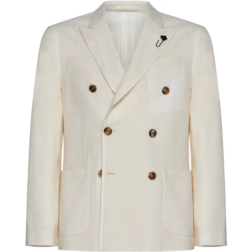 Cream Jackets for Stylish Look , male, Sizes: L, M, S, XL - Lardini - Modalova