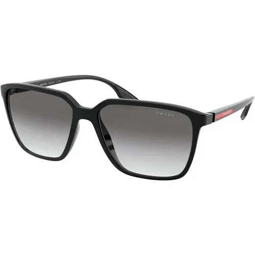 Grey Shaded Sunglasses Linea Rossa , male, Sizes: 58 MM - Prada - Modalova