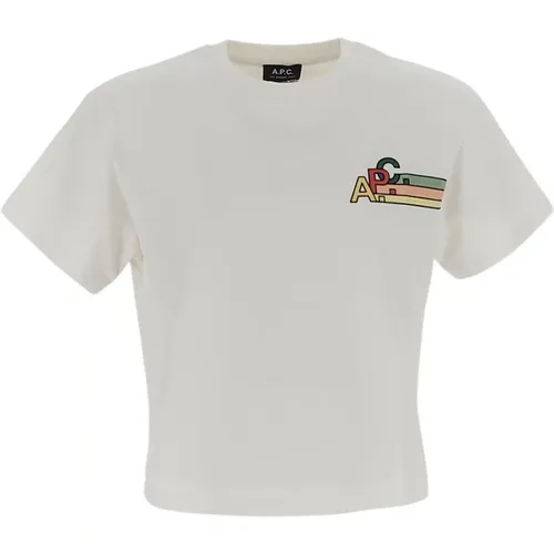 T-Shirt mit Multicolor Logo Print - A.p.c. - Modalova