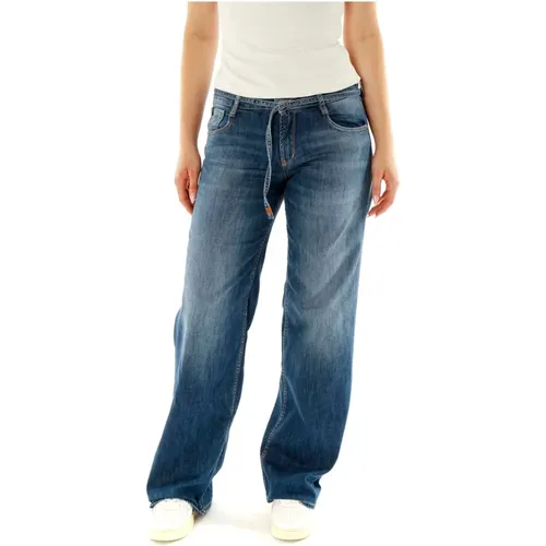 Wide Leg Mid Waist Jeans , Damen, Größe: W24 - Le Temps Des Cerises - Modalova