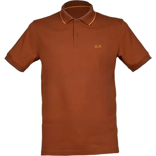 Rost Gestreiftes Kragen Polo Shirt - Sun68 - Modalova