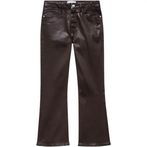 Cropped Trousers , female, Sizes: W28, W29 - Frame - Modalova