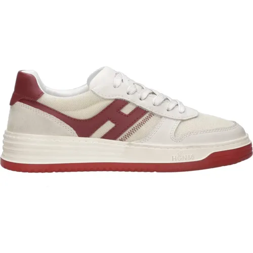 Leder Sneakers mit gehämmertem Effekt , Herren, Größe: 40 1/2 EU - Hogan - Modalova