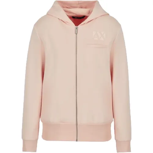 Hooded Sweatshirt Ss24 , female, Sizes: L, XS, S - Armani Exchange - Modalova