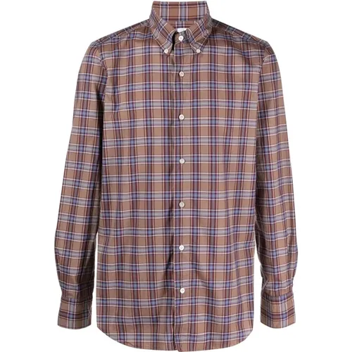 Multicolor Checkered Button-Up Shirt , male, Sizes: S - Finamore - Modalova