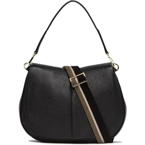 Leather Round Shoulder Bag , female, Sizes: ONE SIZE - Gianni Chiarini - Modalova
