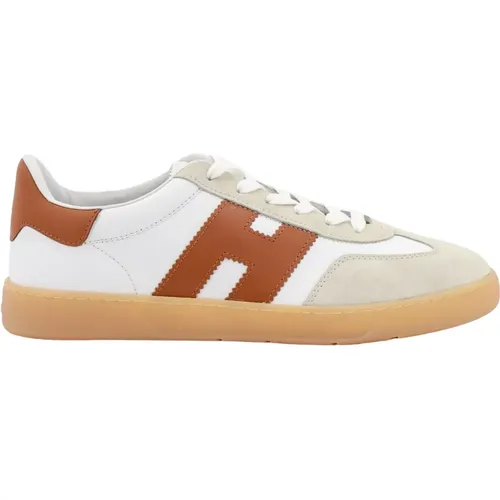 Leather and Suede Lace-up Sneakers , male, Sizes: 7 1/2 UK, 8 UK, 9 1/2 UK, 7 UK, 9 UK, 5 1/2 UK, 10 UK, 6 UK, 6 1/2 UK, 5 UK, 8 1/2 UK - Hogan - Modalova