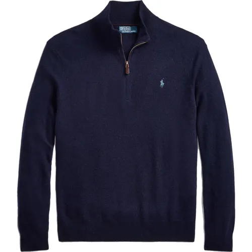 Wool Sweater with Mock Neck , male, Sizes: S, L - Polo Ralph Lauren - Modalova