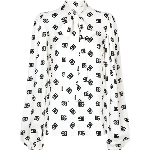 White Shirt DNA Style , female, Sizes: 2XS - Dolce & Gabbana - Modalova