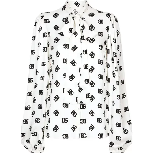 White Shirt DNA Style , female, Sizes: XS, 2XS - Dolce & Gabbana - Modalova