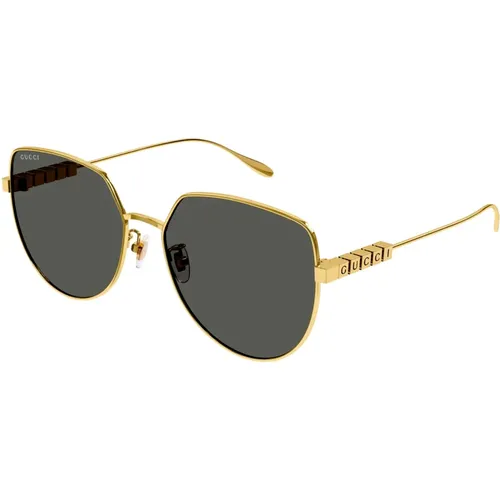 Gold/Graue Sonnenbrille,Gold/Rosa Sonnenbrille Gg1435Sa - Gucci - Modalova