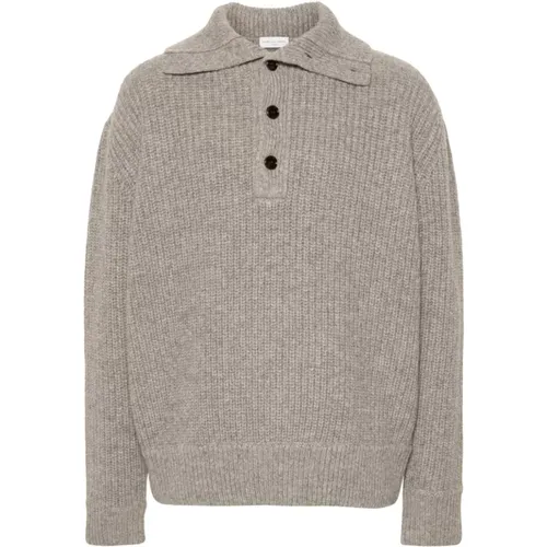 Grey Wool Knit Sweater High Neck , male, Sizes: L, XL, M - Dries Van Noten - Modalova