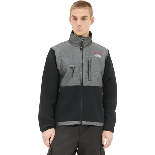 Retro Denali Jacke mit Karo- und Fleece-Elementen , Herren, Größe: 2XL - The North Face - Modalova