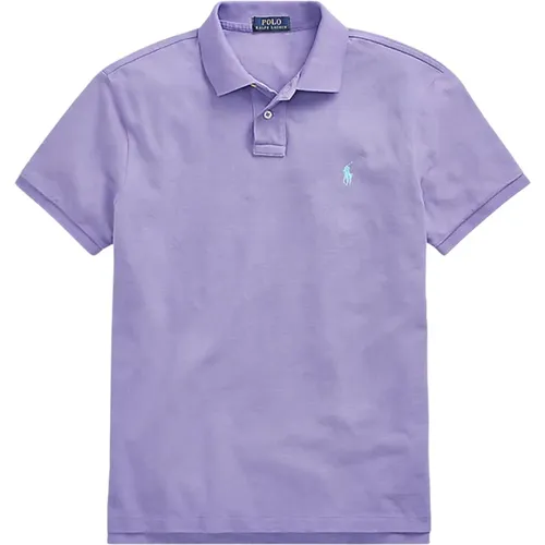 Lila Polo Shirt mit Geknöpftem Kragen , Herren, Größe: 2XL - Polo Ralph Lauren - Modalova